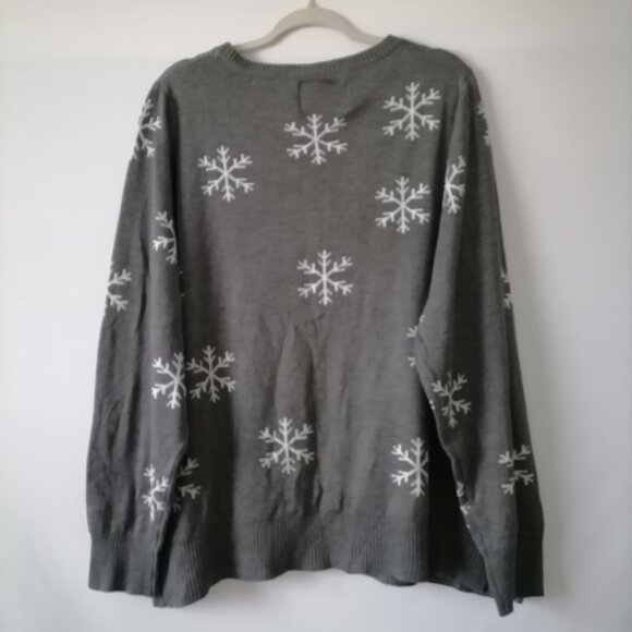 Tipsy Elves Gray Snowman Sweater - Picture 4 of 6